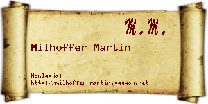 Milhoffer Martin névjegykártya